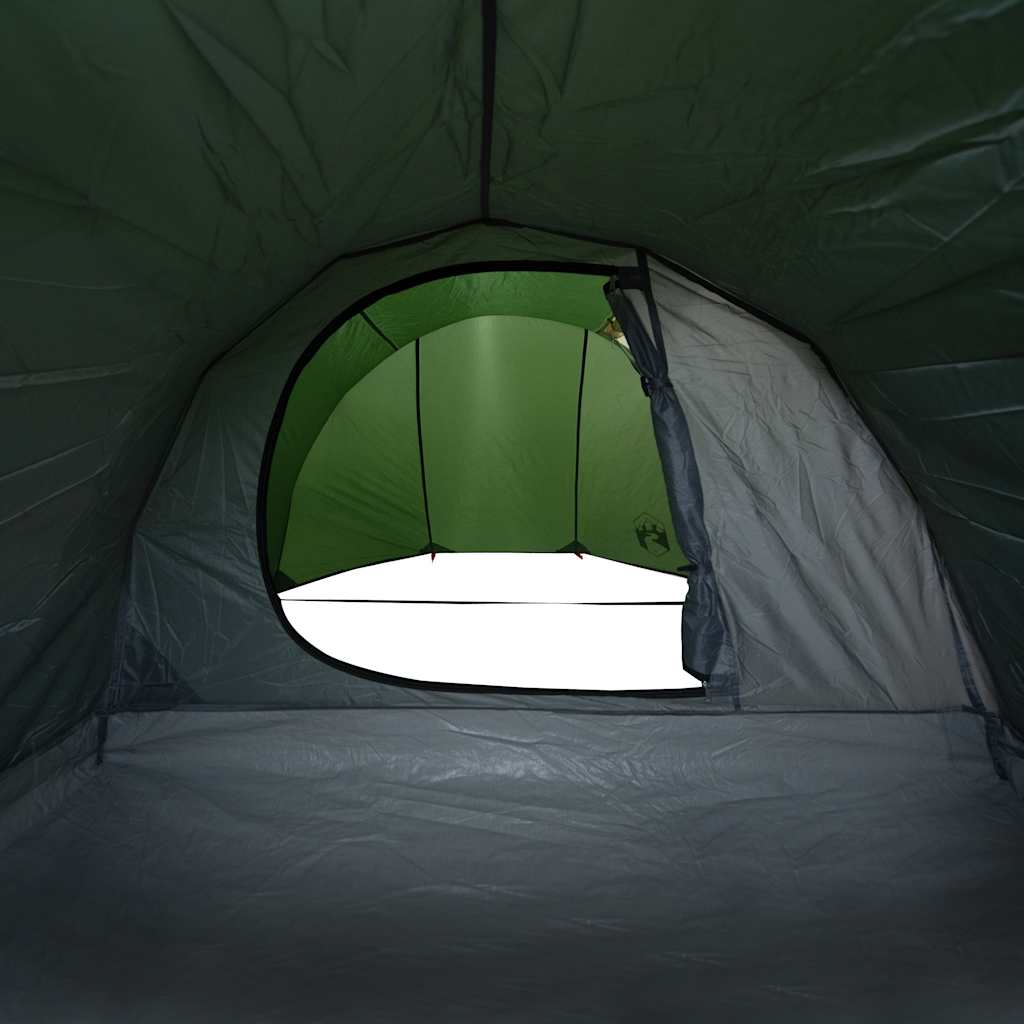 Tunneltelt For Camping 4 Personer Grønn Vanntett