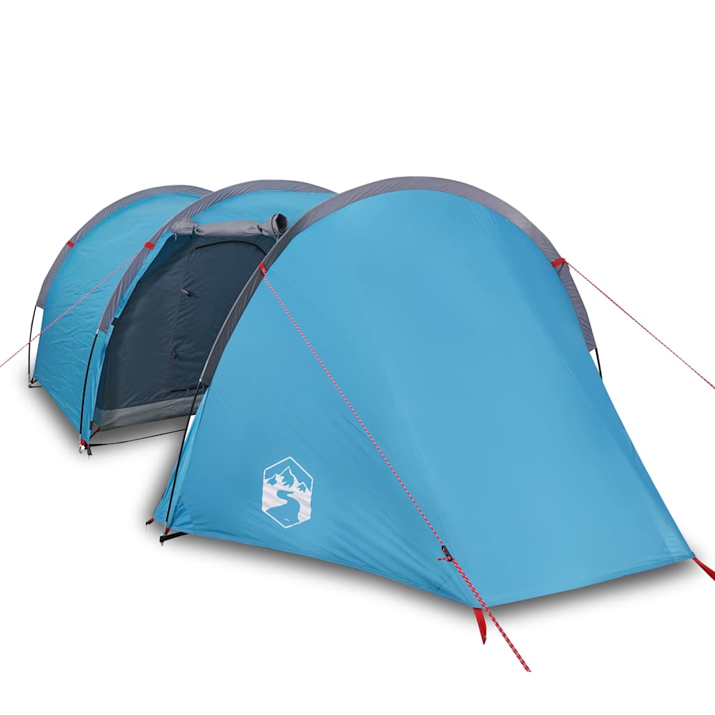 Tunneltelt For Camping 4 Personer Blå Vanntett