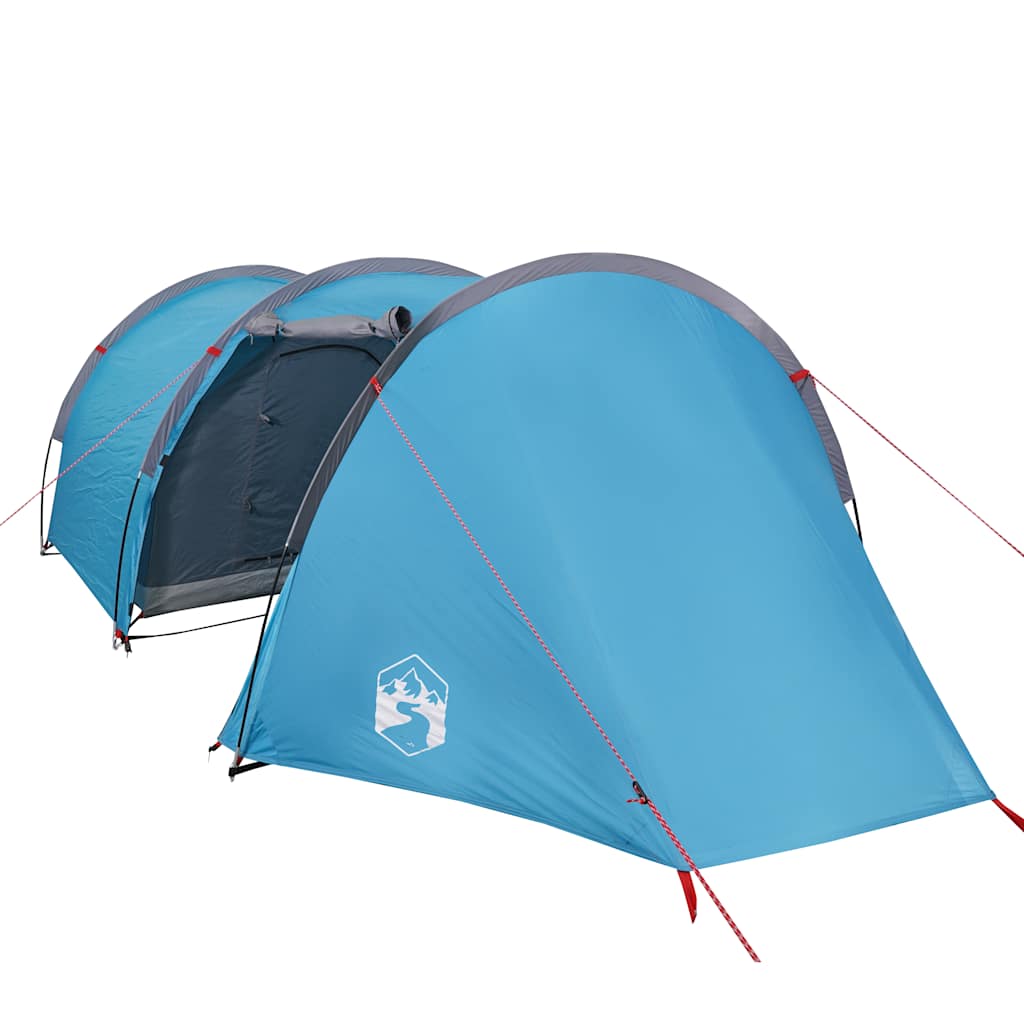 Tunneltelt For Camping 4 Personer Blå Vanntett