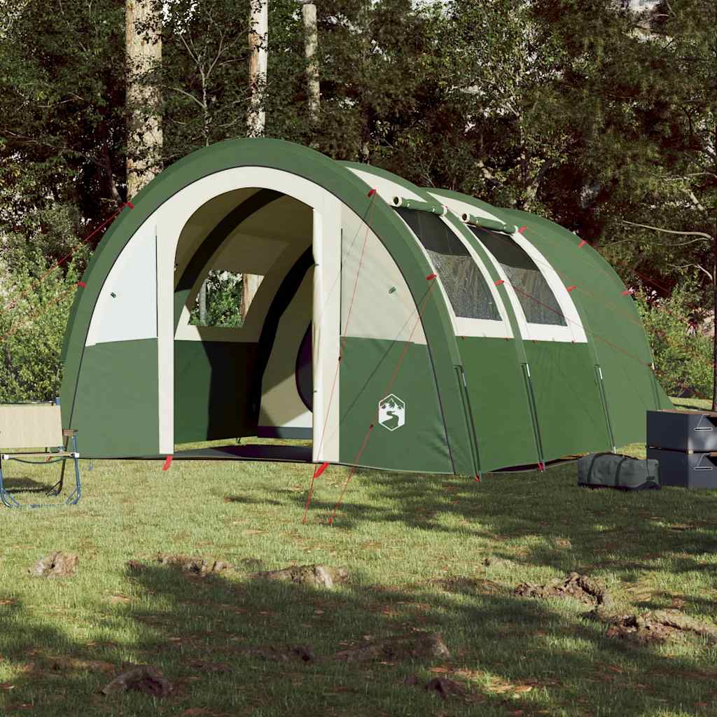Tunneltelt For Camping 4 Personer Grønn Vanntett