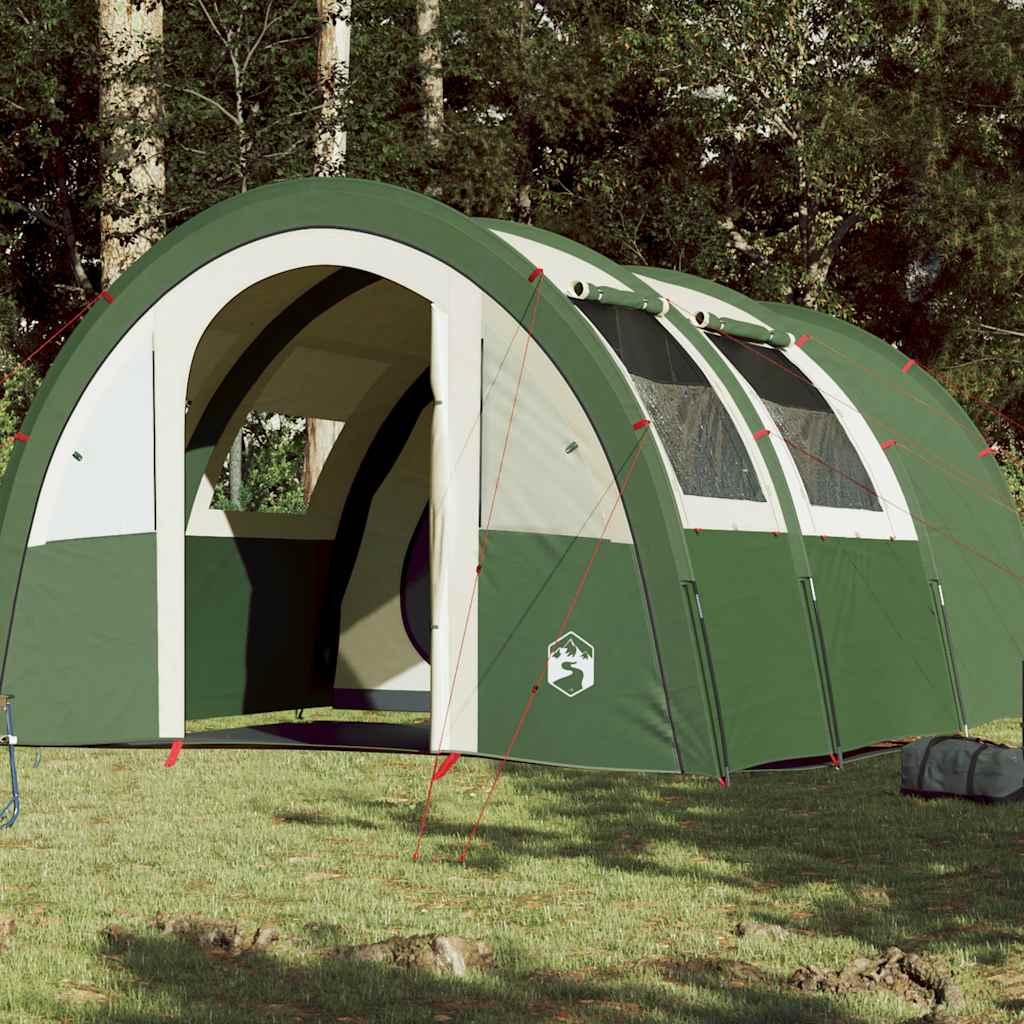 Tunneltelt For Camping 4 Personer Grønn Vanntett