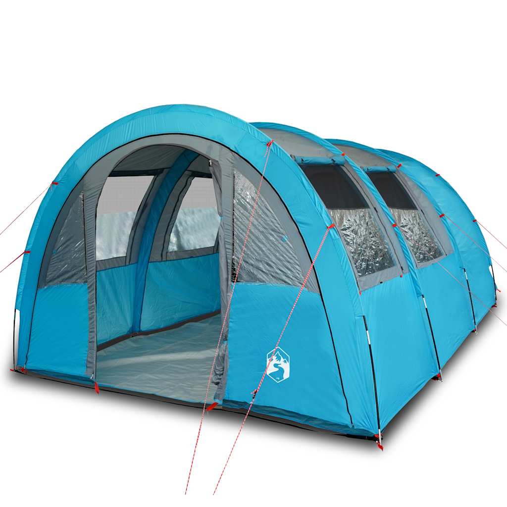 Tunneltelt For Camping 4 Personer Blå Vanntett