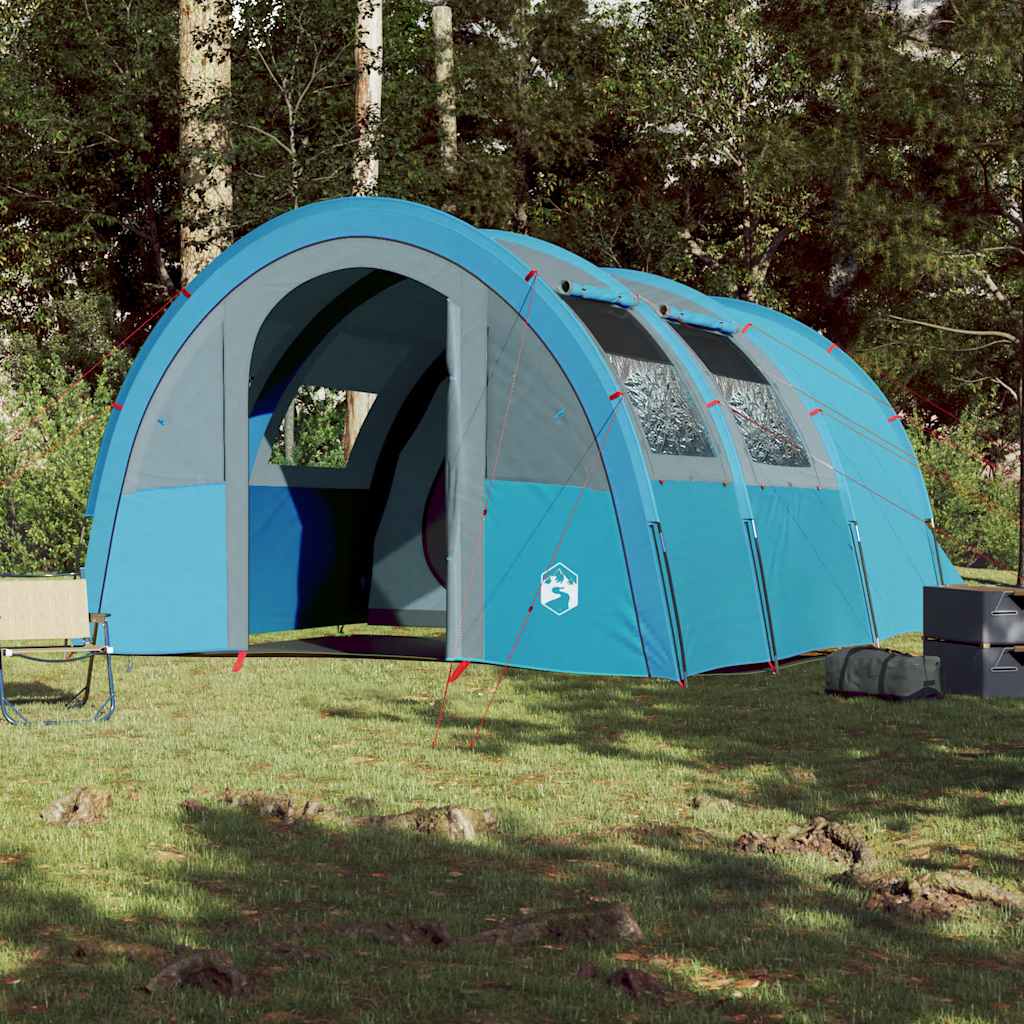 Tunneltelt For Camping 4 Personer Blå Vanntett