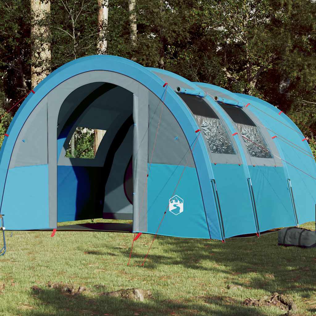 Tunneltelt For Camping 4 Personer Blå Vanntett