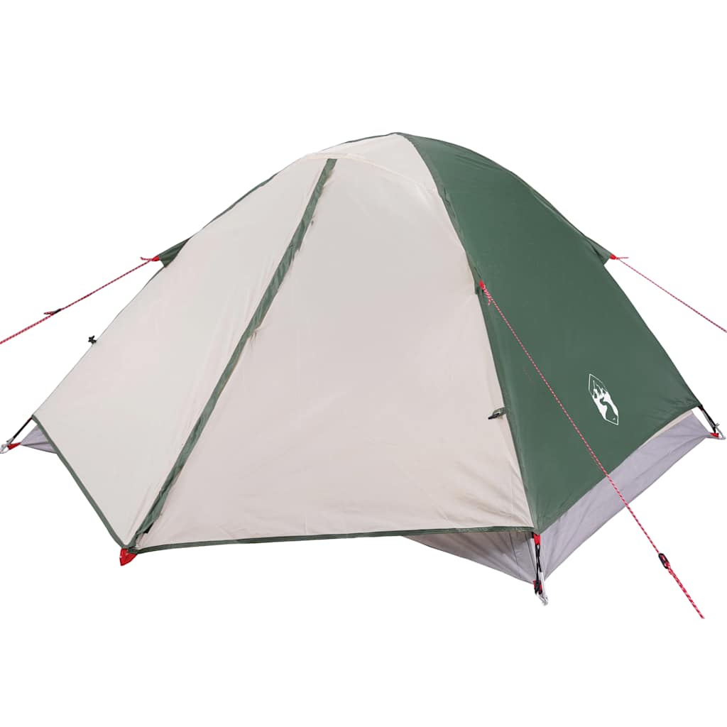 Kuppeltelt For Camping 3 Personer Grønn Vanntett