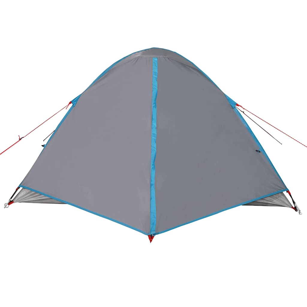 Kuppeltelt For Camping 3 Personer Blå Vanntett