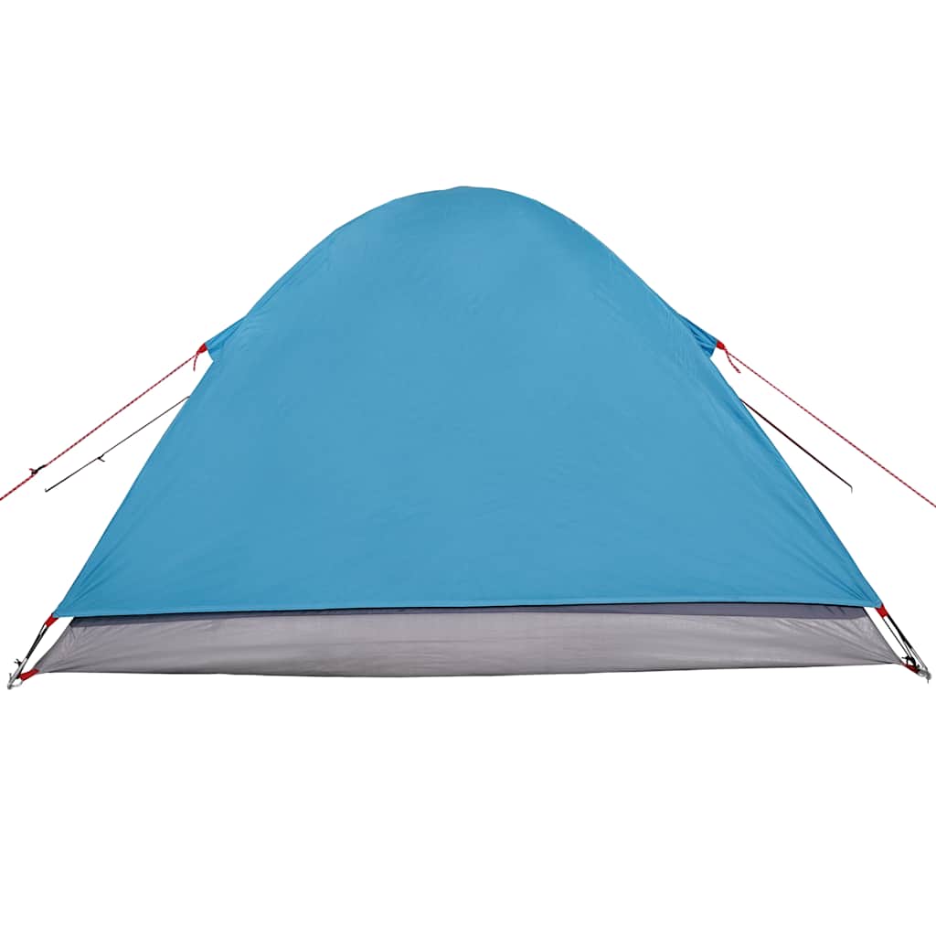 Kuppeltelt For Camping 3 Personer Blå Vanntett