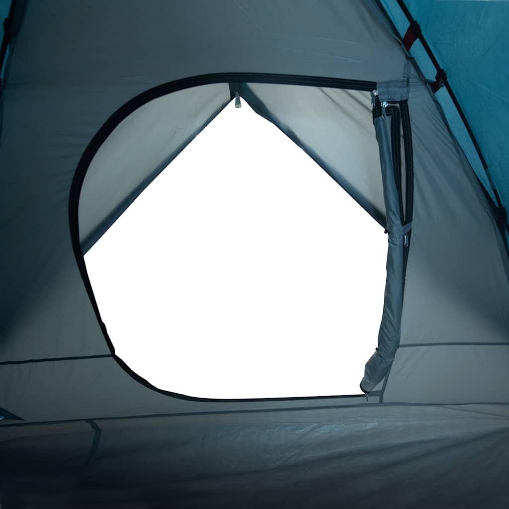 Kuppeltelt For Camping 3 Personer Blå Vanntett