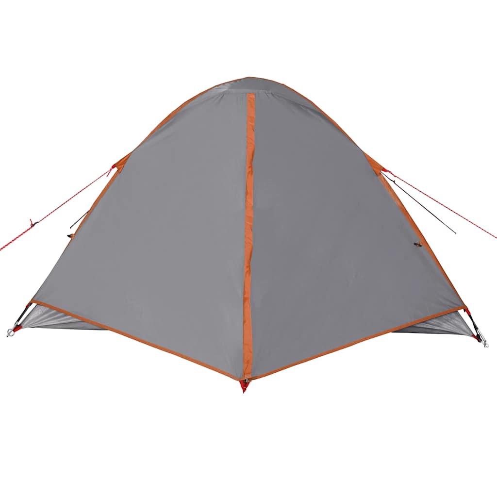 Kuppeltelt For Camping 3 Personer Oransje Vanntett
