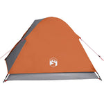 Kuppeltelt For Camping 3 Personer Oransje Vanntett