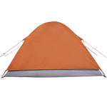 Kuppeltelt For Camping 3 Personer Oransje Vanntett