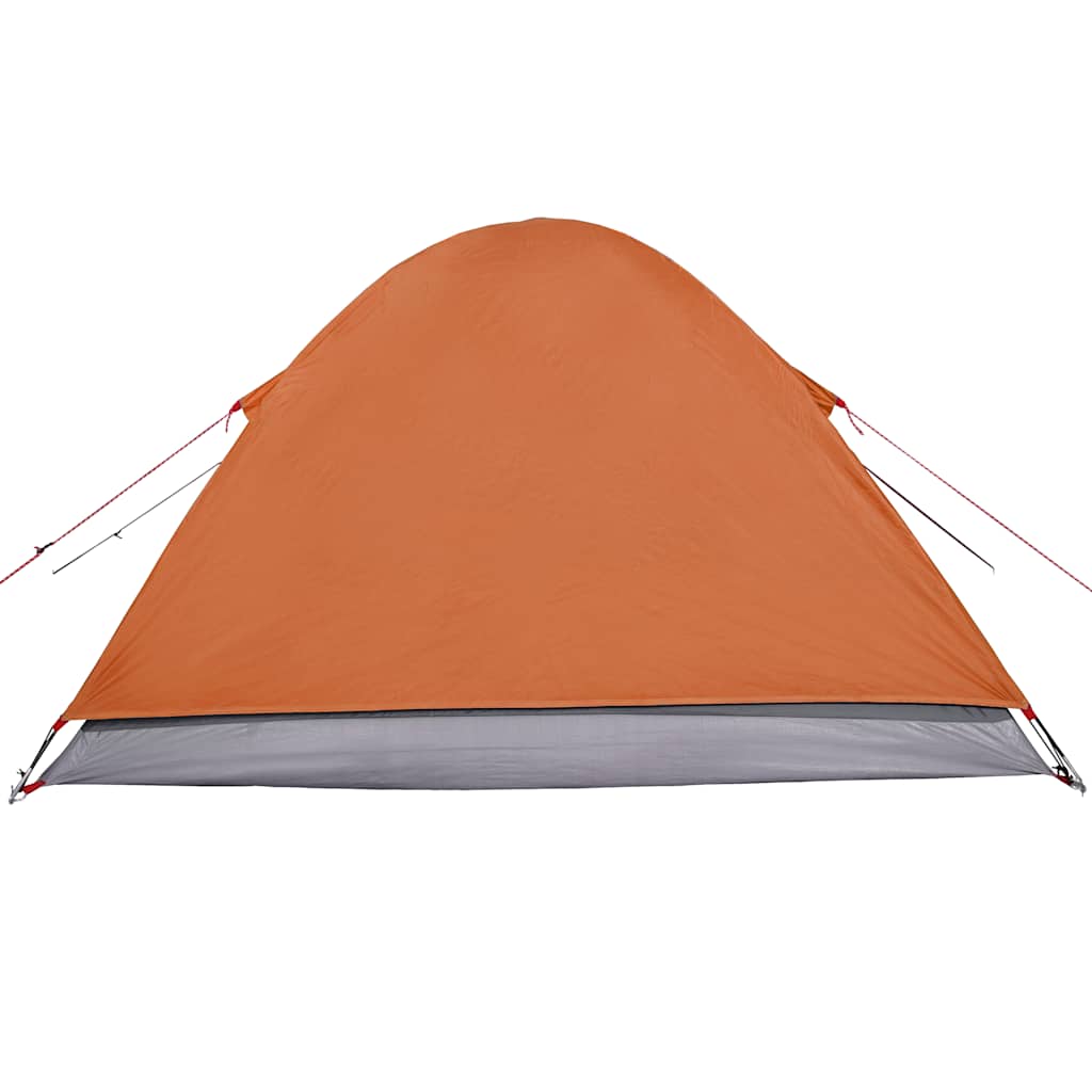 Kuppeltelt For Camping 3 Personer Oransje Vanntett