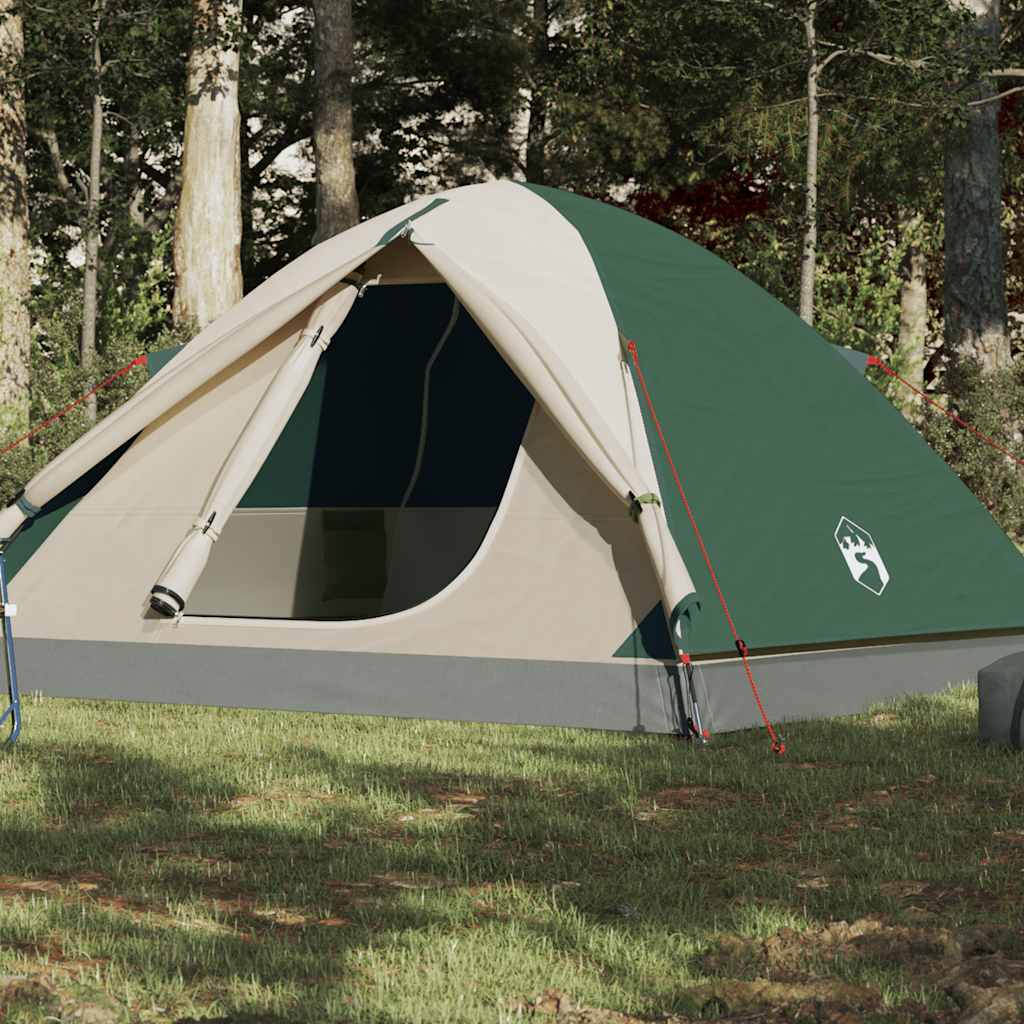 Kuppeltelt For Camping 6 Personer Grønn Vanntett