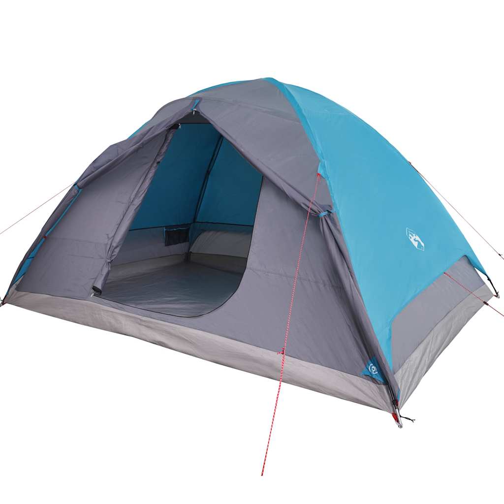 Kuppeltelt For Camping 6 Personer Blå Vanntett