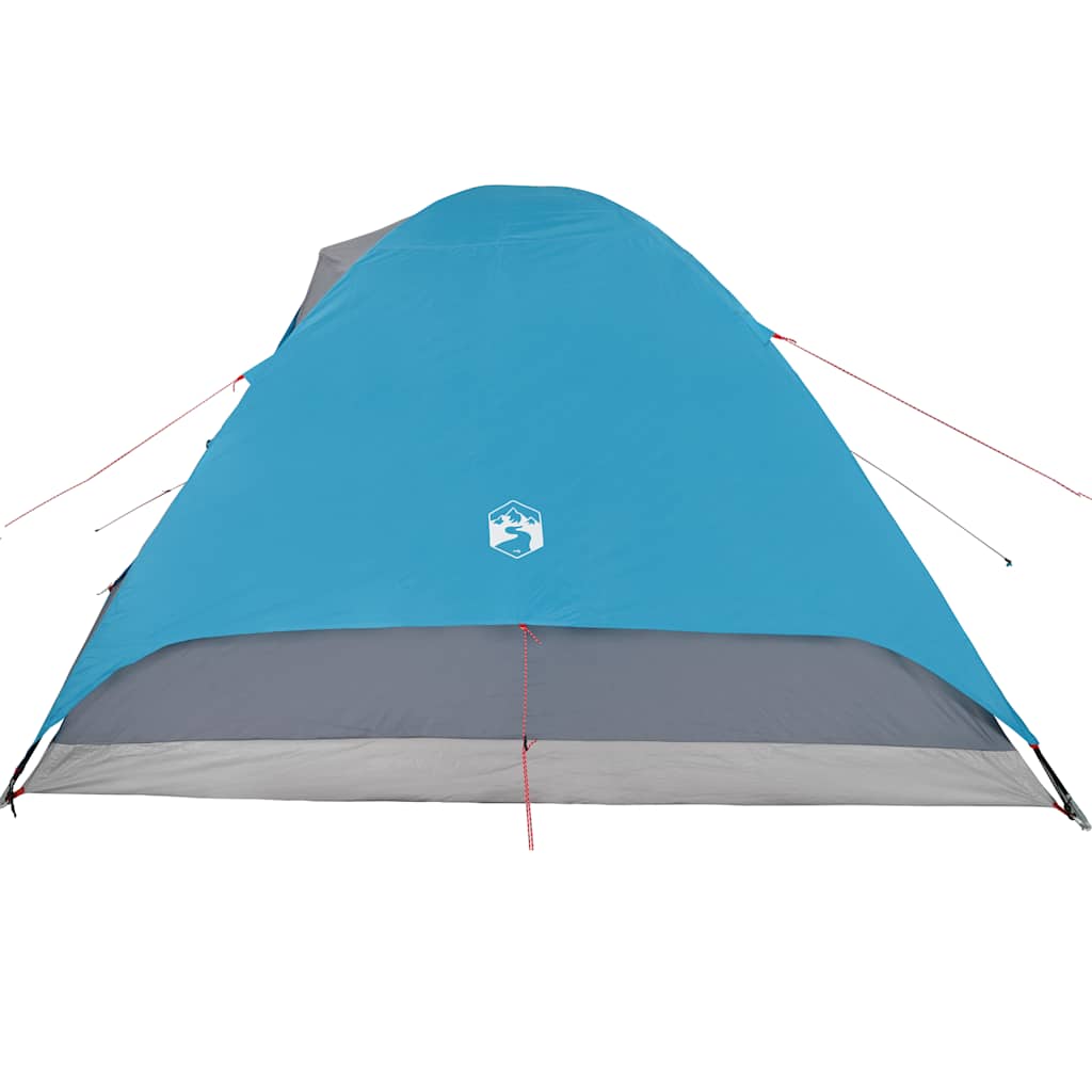 Kuppeltelt For Camping 6 Personer Blå Vanntett