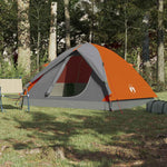 Kuppeltelt For Camping 6 Personer Oransje Vanntett