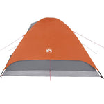 Kuppeltelt For Camping 6 Personer Oransje Vanntett