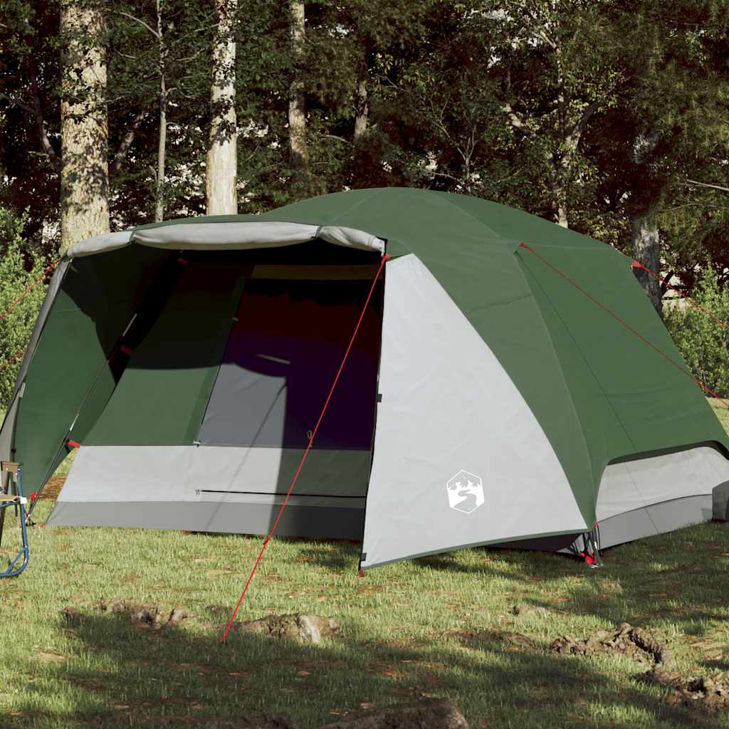 Campingtelt Med Veranda 4 Personer Grønn Vanntett