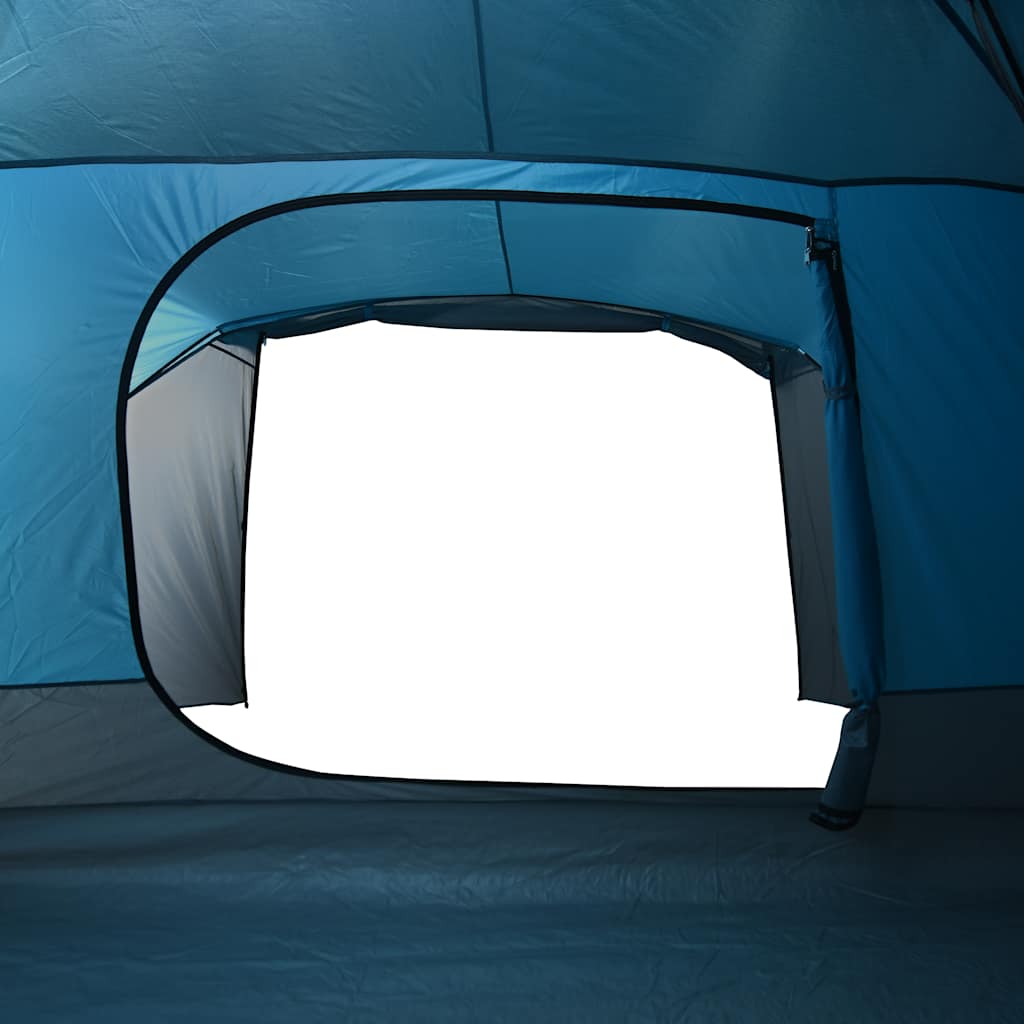 Campingtelt Med Veranda 4 Personer Blå Vanntett
