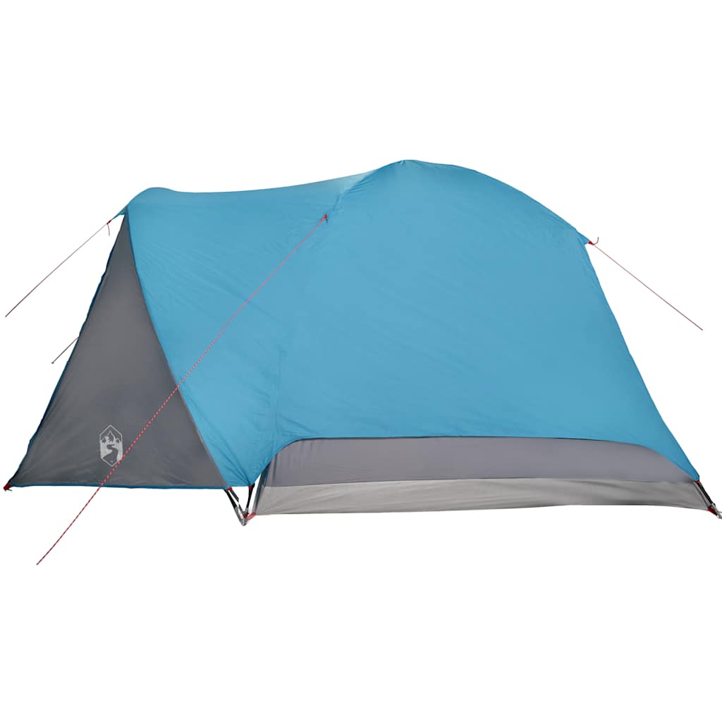 Campingtelt Med Veranda 4 Personer Blå Vanntett