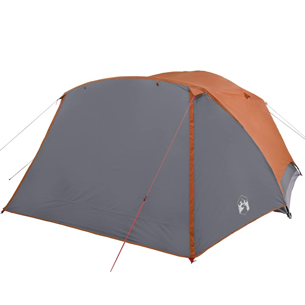Campingtelt Med Veranda 4 Personer Oransje Vanntett