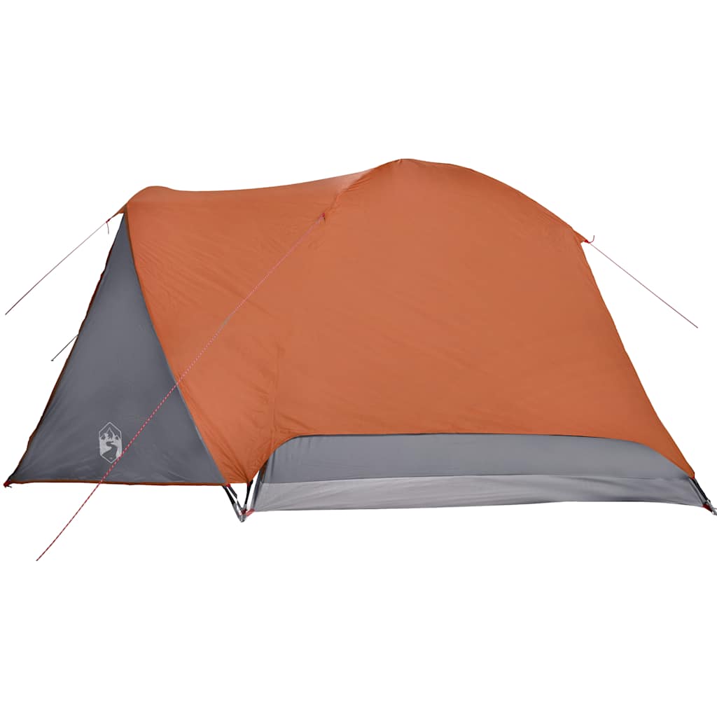 Campingtelt Med Veranda 4 Personer Oransje Vanntett