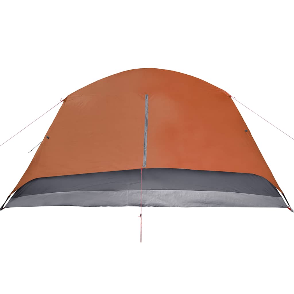 Campingtelt Med Veranda 4 Personer Oransje Vanntett