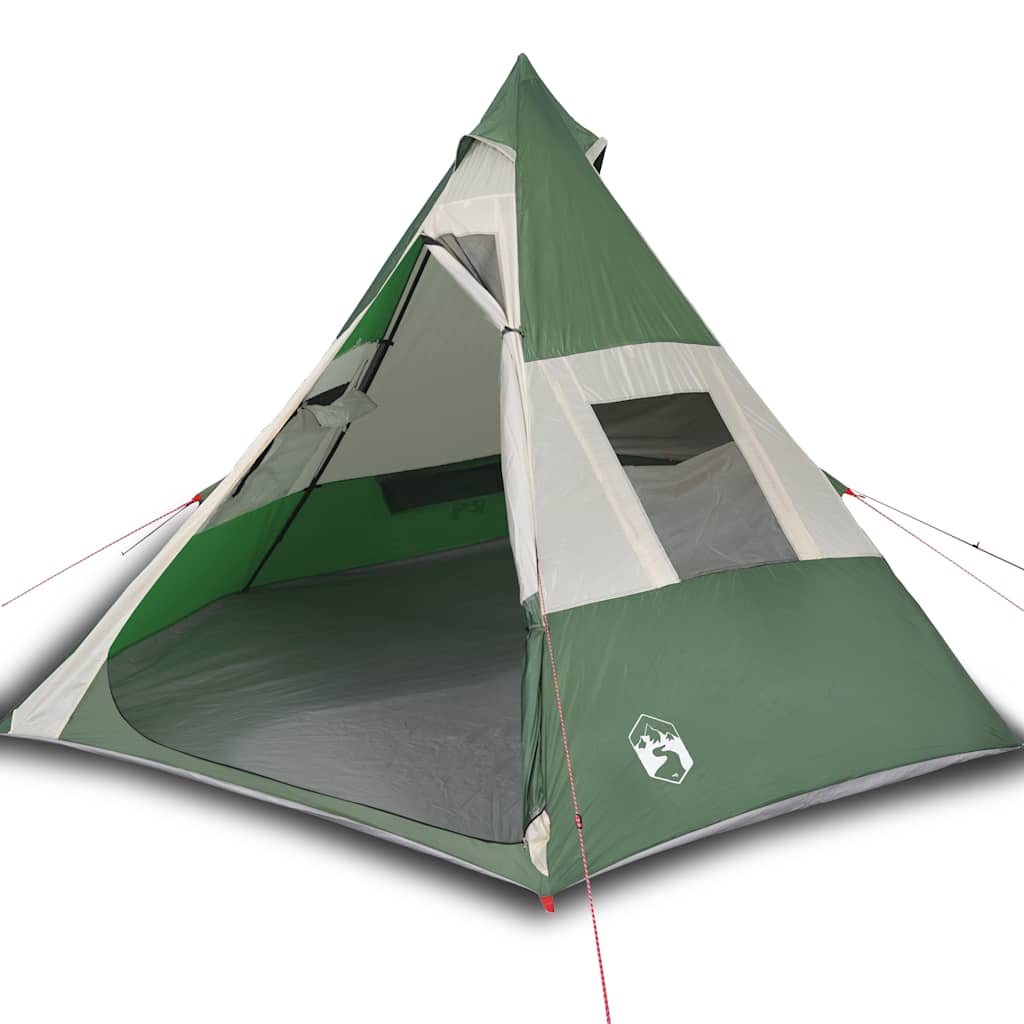 Campingtelt Tipi 7 Personer Grønn Vanntett