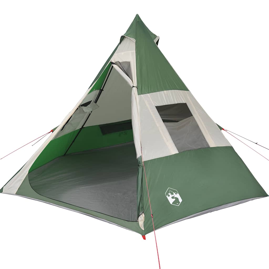 Campingtelt Tipi 7 Personer Grønn Vanntett