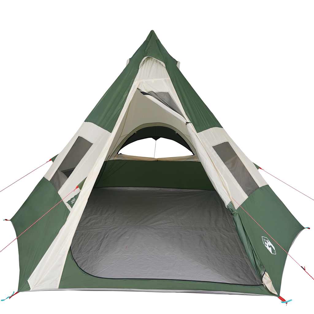 Campingtelt Tipi 7 Personer Grønn Vanntett