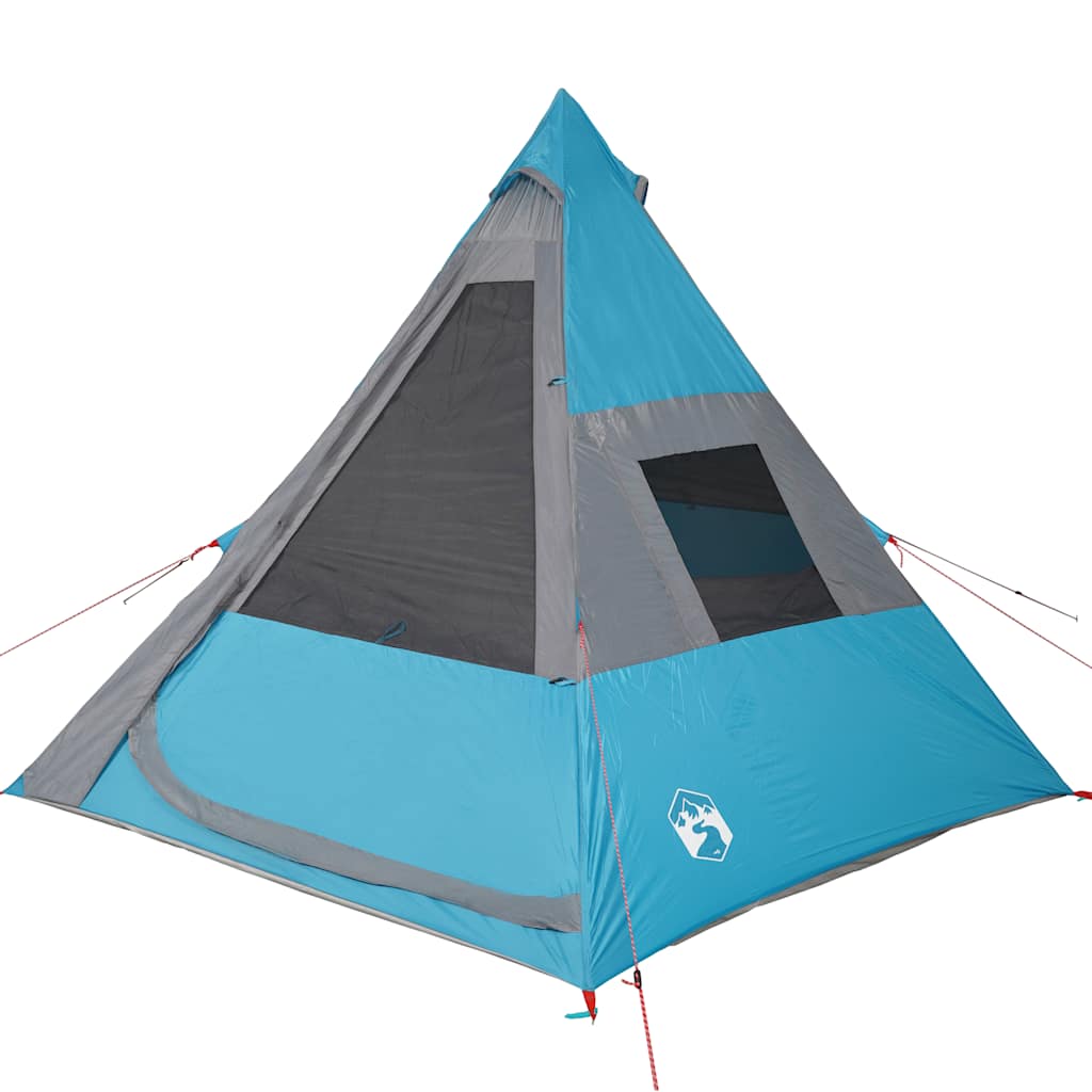 Campingtelt Tipi 7 Personer Blå Vanntett