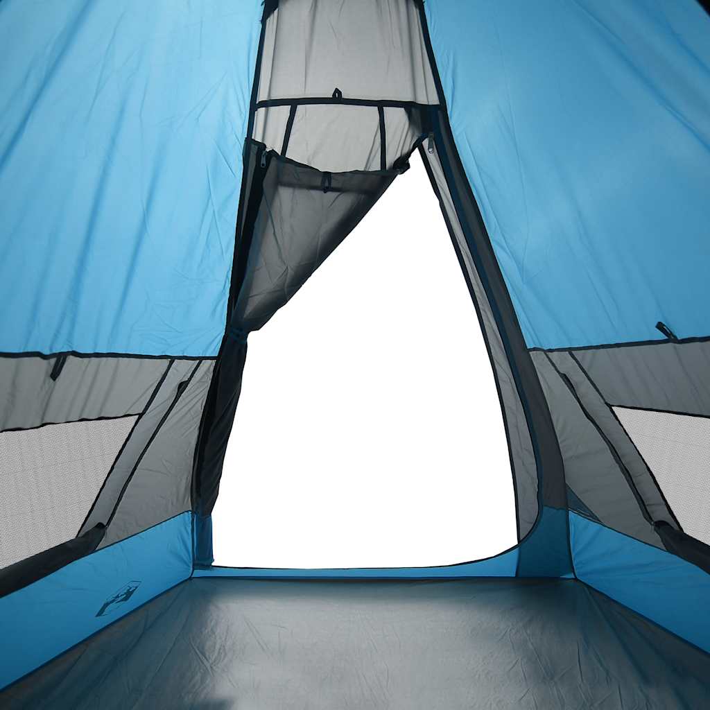 Campingtelt Tipi 7 Personer Blå Vanntett