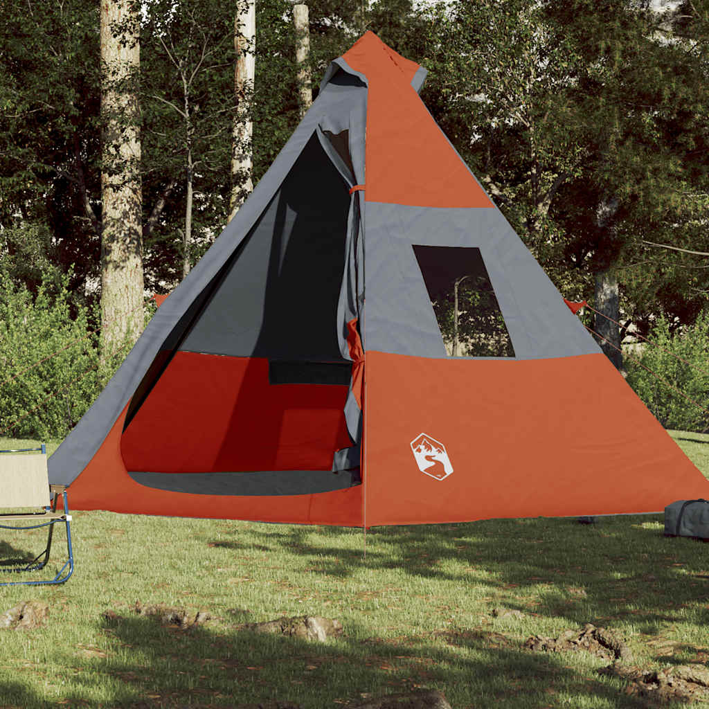 Campingtelt Tipi 7 Personer Oransje Vanntett