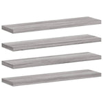 Vegghyller 4 Stk Grå Sonoma 40X10X1,5 Cm Konstruert Tre