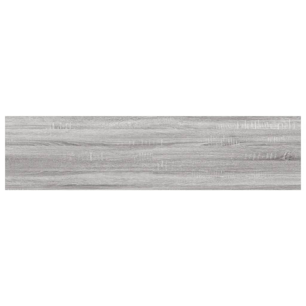 Vegghyller 4 Stk Grå Sonoma 40X10X1,5 Cm Konstruert Tre