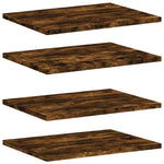 Vegghyller 4 Stk Røkt Eik 40X30X1,5 Cm Konstruert Tre