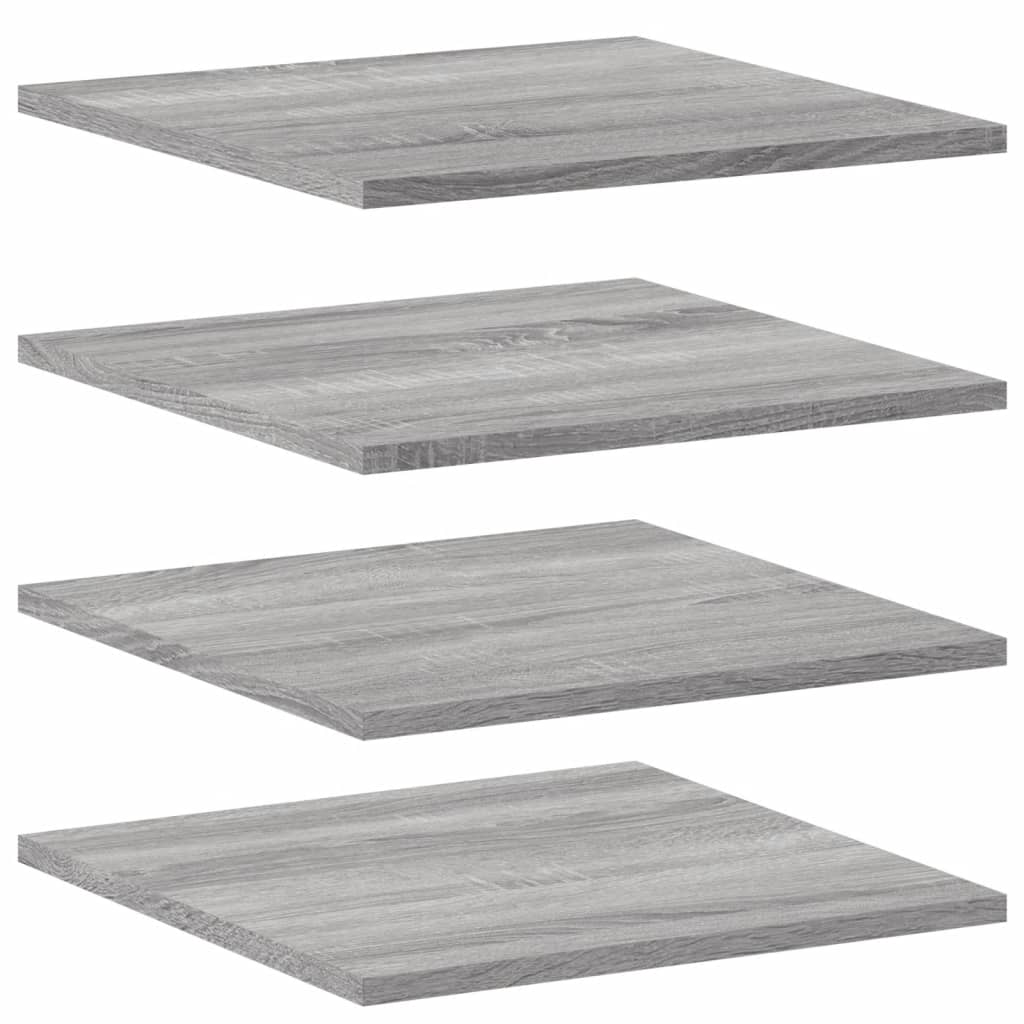 Vegghyller 4 Stk Grå Sonoma 40X40X1,5 Cm Konstruert Tre