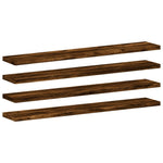 Vegghyller 4 Stk Røkt Eik 60X10X1,5 Cm Konstruert Tre