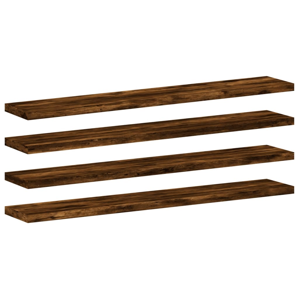 Vegghyller 4 Stk Røkt Eik 60X10X1,5 Cm Konstruert Tre