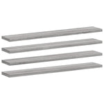 Vegghyller 4 Stk Grå Sonoma 60X10X1,5 Cm Konstruert Tre