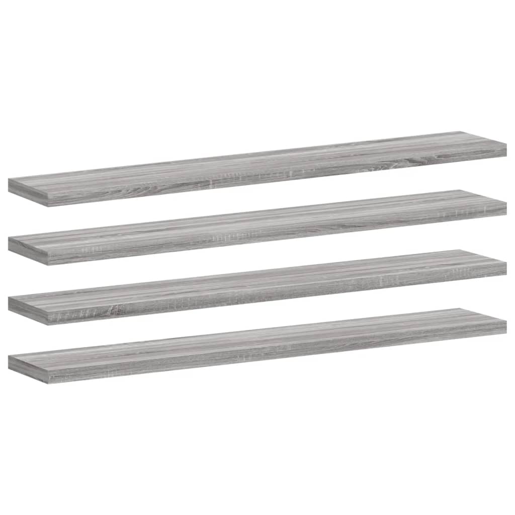 Vegghyller 4 Stk Grå Sonoma 60X10X1,5 Cm Konstruert Tre