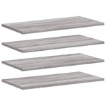 Vegghyller 4 Stk Grå Sonoma 60X20X1,5 Cm Konstruert Tre