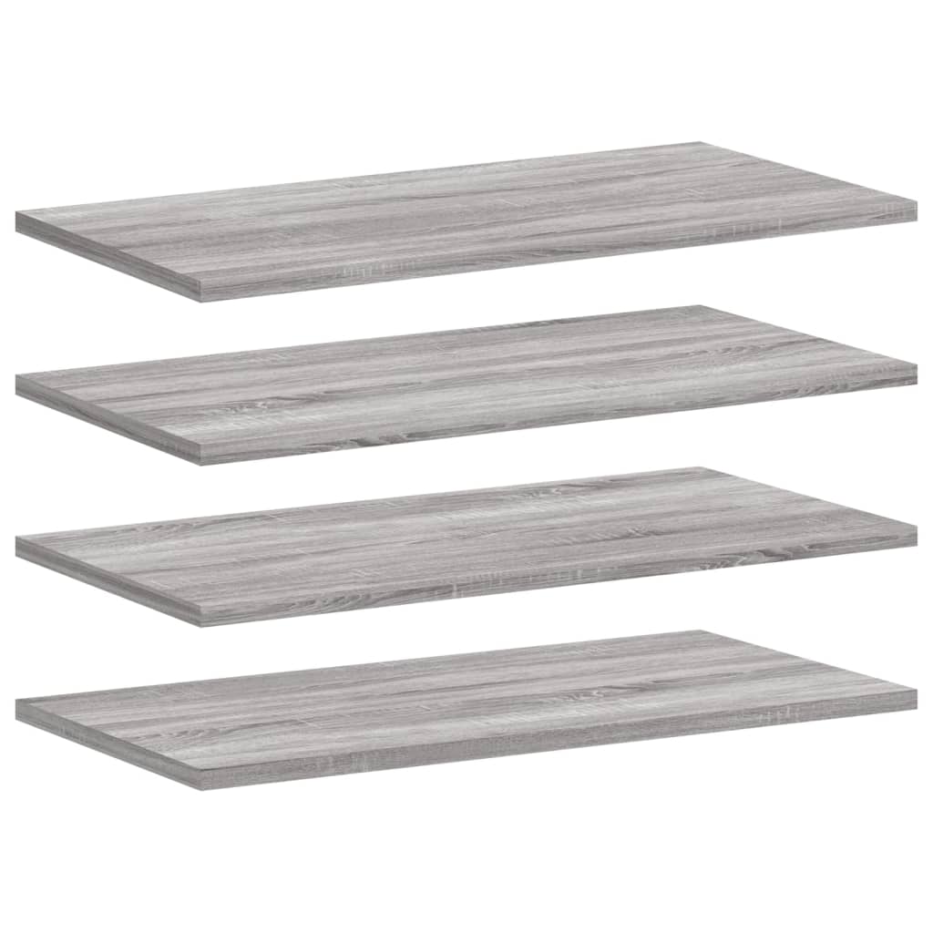 Vegghyller 4 Stk Grå Sonoma 60X20X1,5 Cm Konstruert Tre