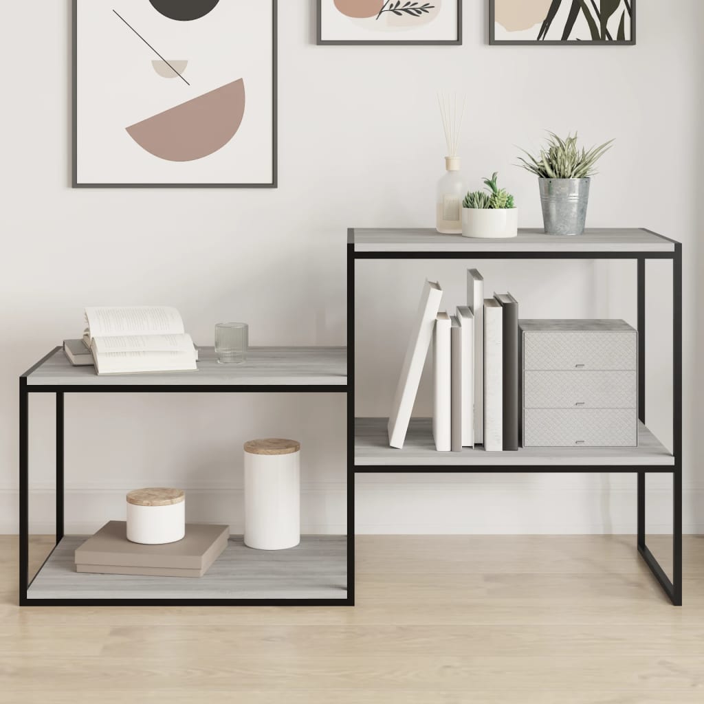 Vegghyller 4 Stk Grå Sonoma 60X40X1,5 Cm Konstruert Tre