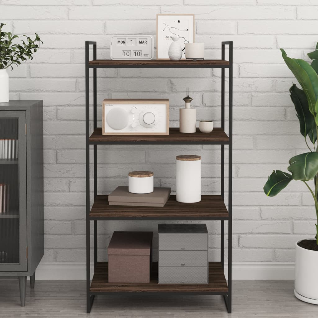 Vegghyller 4 Stk Brun Eik 60X40X1,5 Cm Konstruert Tre