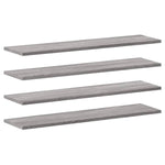 Vegghyller 4 Stk Grå Sonoma 80X20X1,5 Cm Konstruert Tre