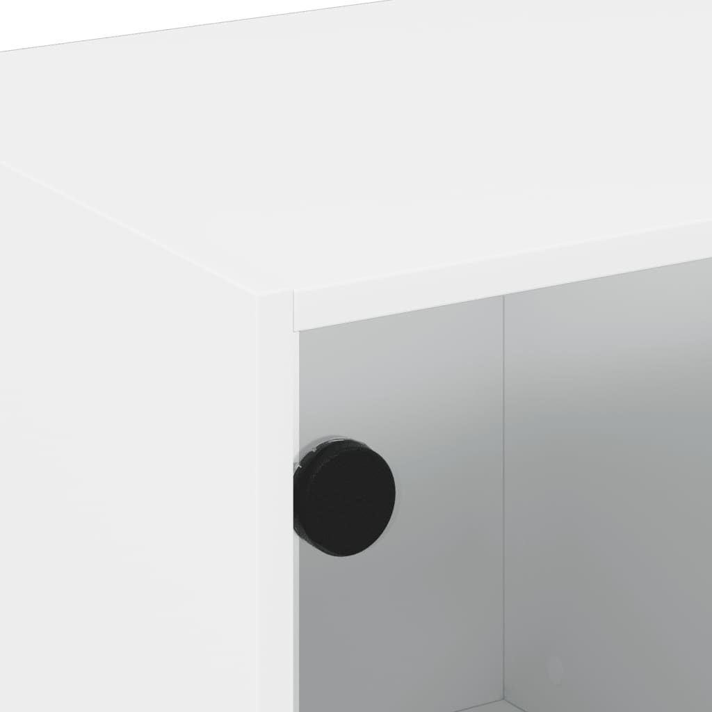 Tv-Benk Med Dør Hvit 68X37X42 Cm