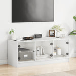 Tv-Benk Med Dør Hvit 102X37X42 Cm