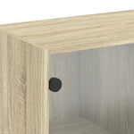 Sideskap Med Glassdører Sonoma Eik 68X37X68,5 Cm