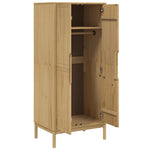 Garderobe Floro Voksbrun 77X53X171 Cm Heltre Furu